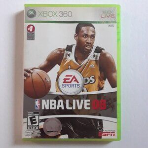 NBA Live 08 (Microsoft Xbox 360, 2007) With Manual Basketball Video Game